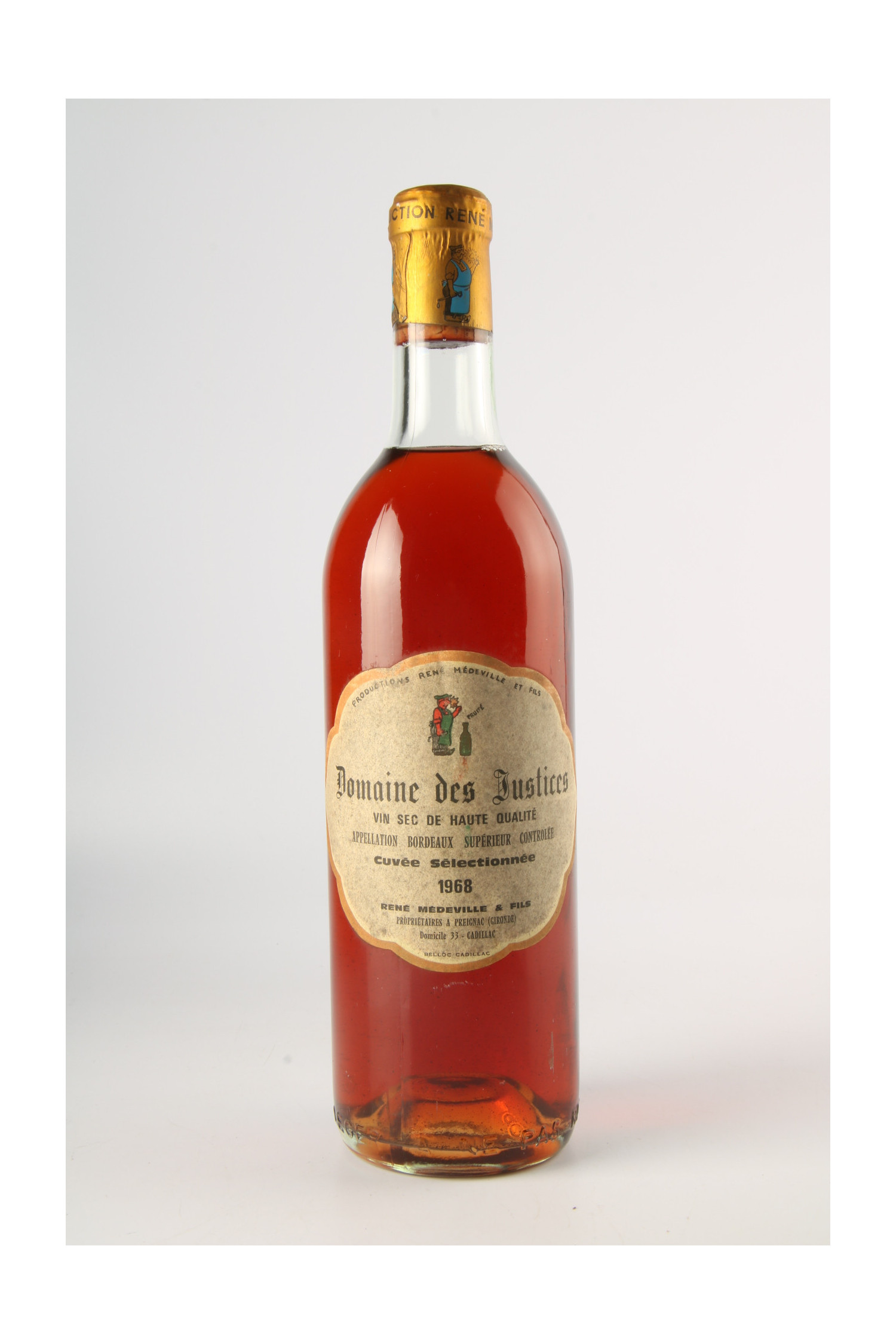 Domaine Des Justices Vin Sec 1968, Bordeaux supérieur