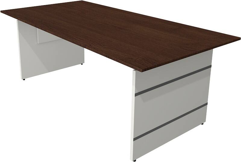 Kerkmann Form 4 Höhenverstellbar Sitz-Stehschreibtisch Rechteckig Wenge Weiß 2.000 x 1.000 x 760 mm