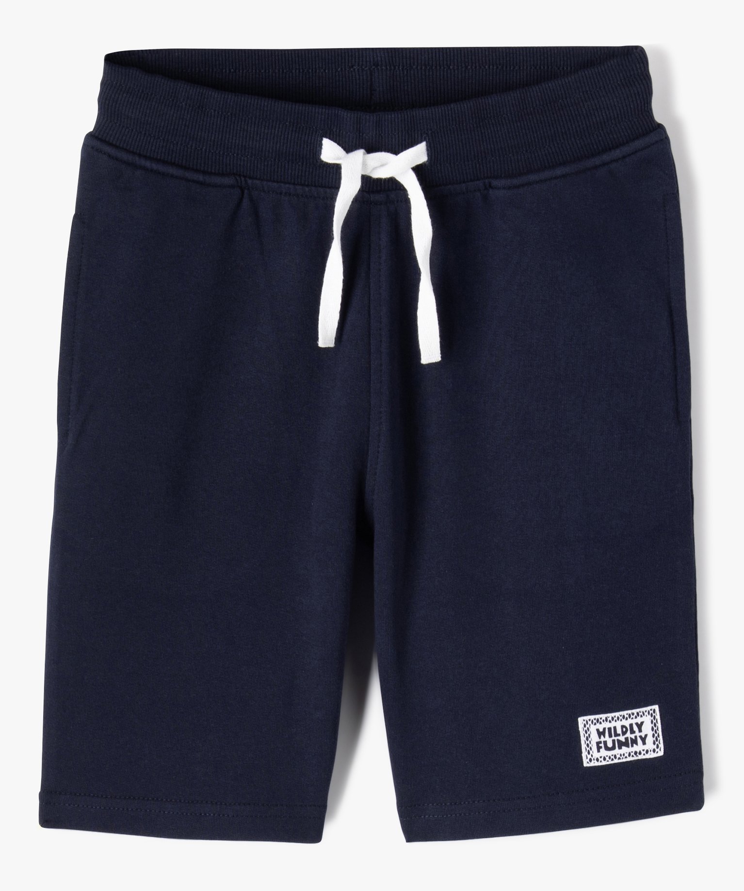 Bermuda Garçon en maille avec ceinture en bord-cte marine | GEMO