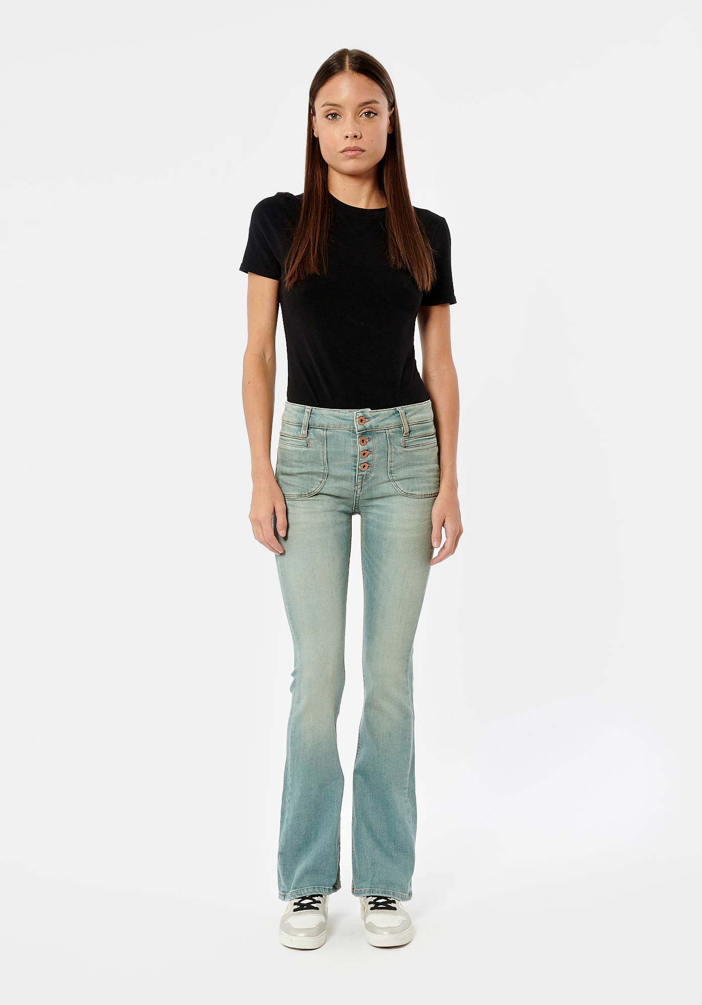 LUCKY  Jean bootcut bleu Femme
