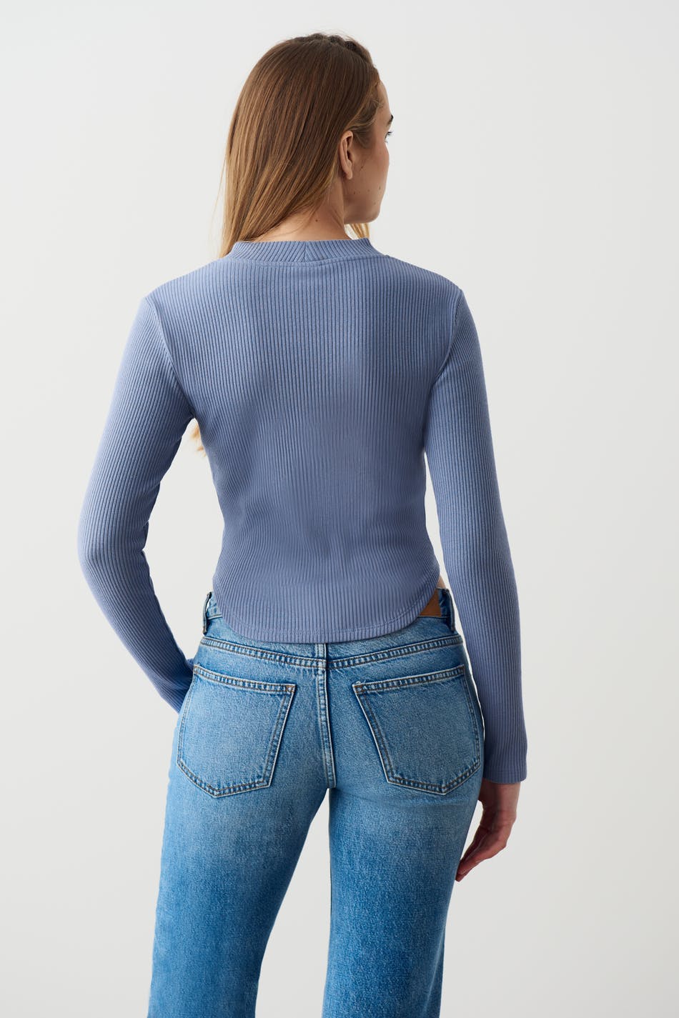 Long sleeve rib top