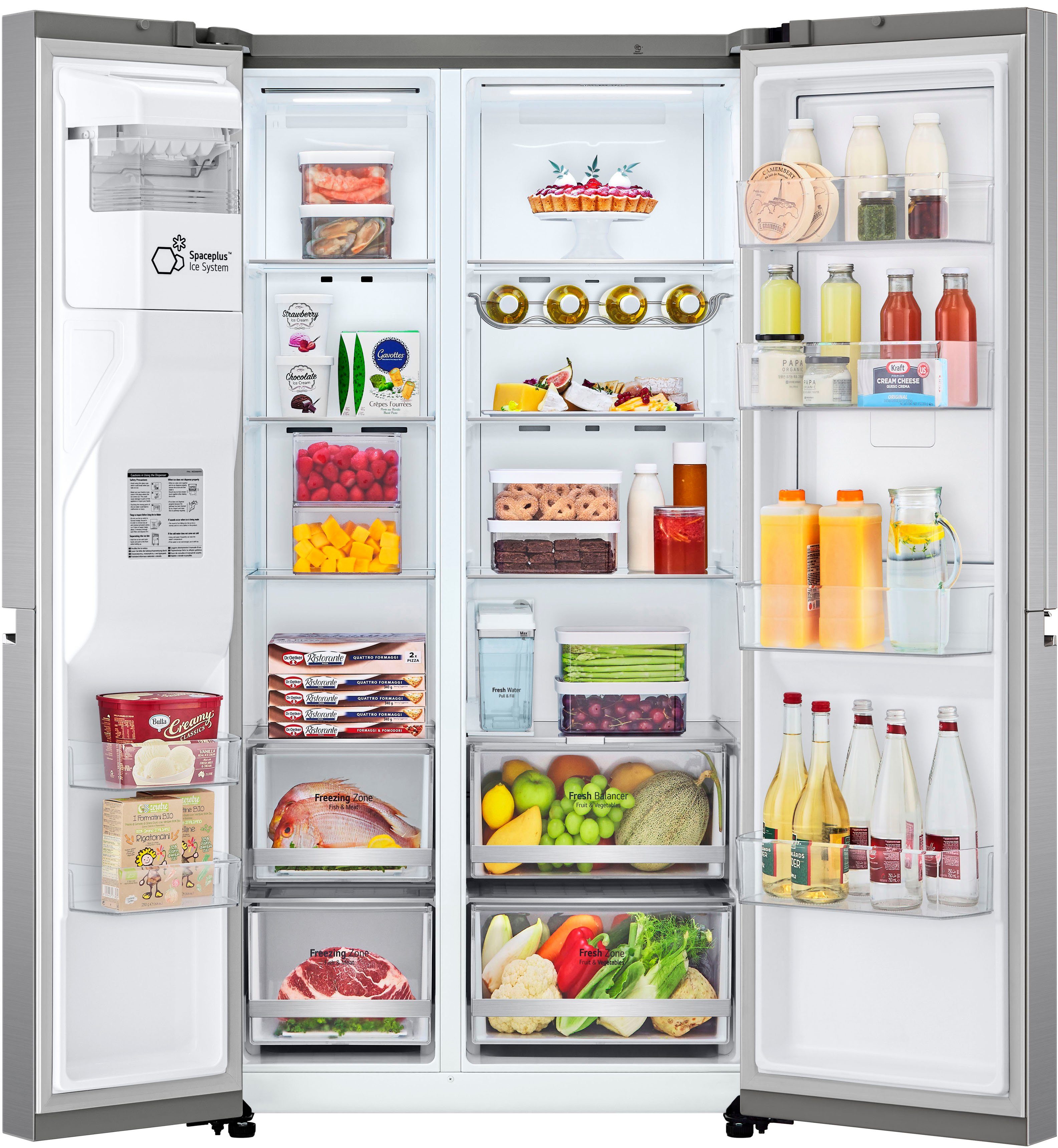 LG Side-by-Side GSJV71PZLE, 179 cm hoch, 91,3 cm breit, interner Wassertank - kein Festwasseranschuss nötig