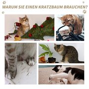 PawHut Katzenkratzbaum Kratztonne für katzen Katzenbaum Kletterbaum Sisal