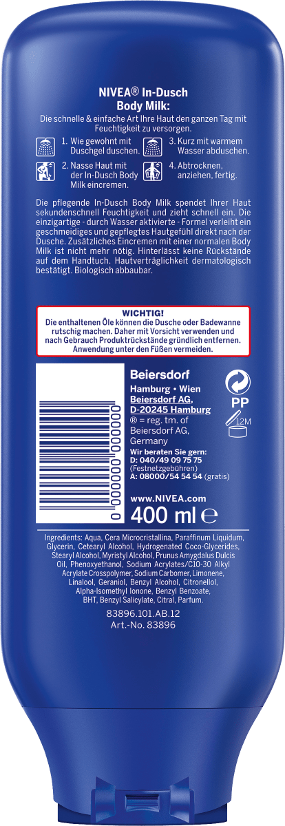 Körpermilch In-Dusch Body Milk, 0,4 l