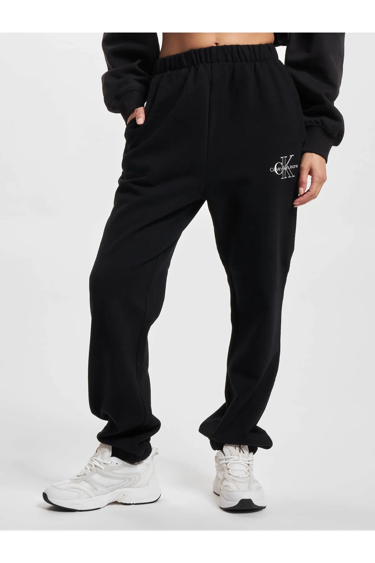Calvin Klein  Damen Calvin Klein Jeans Zweifarbig Monogramm Jogginghose