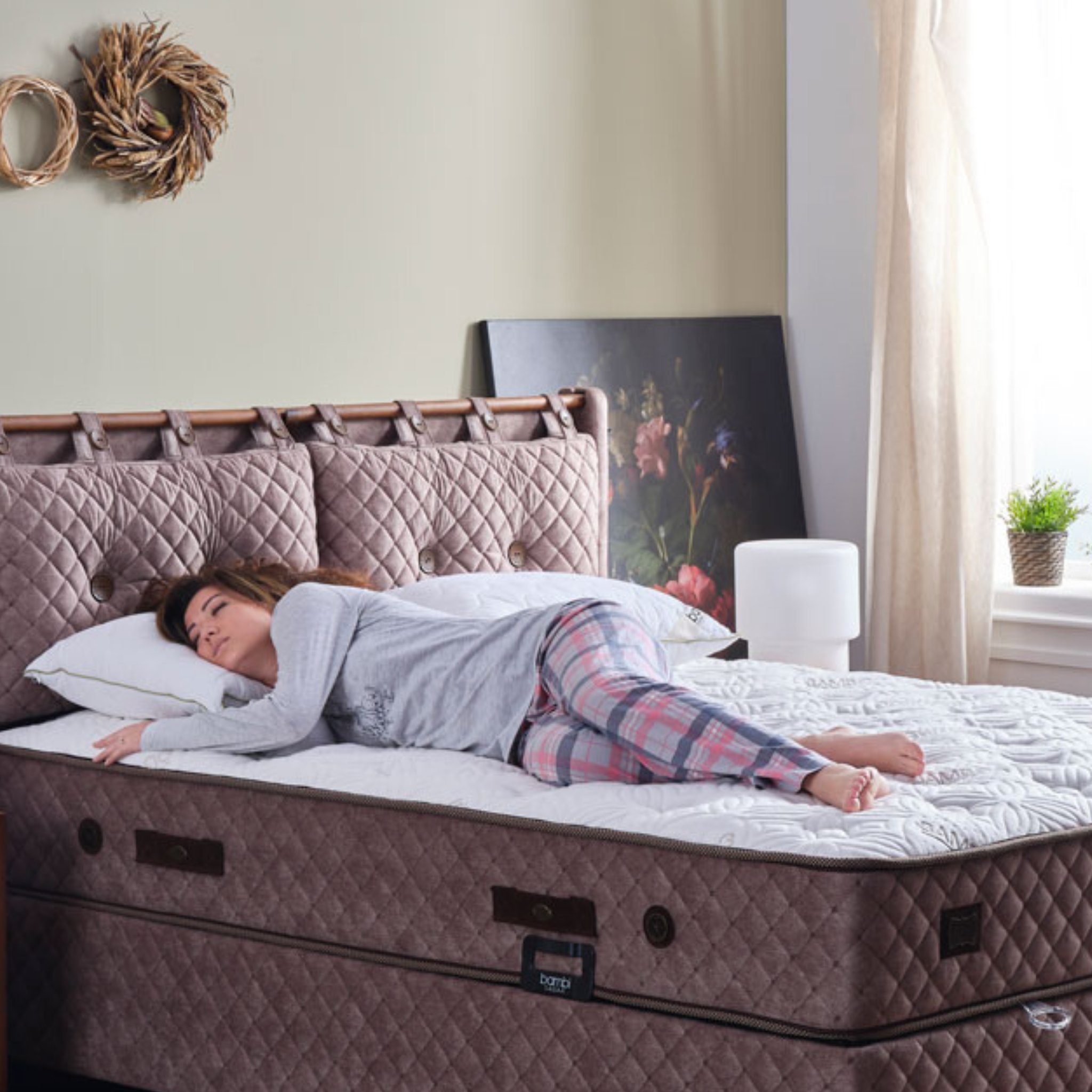 Boxspringmatratze 7 Schichten Höhe 30 cm Matratze 180x200 mit Kissen Bamboo, Moln