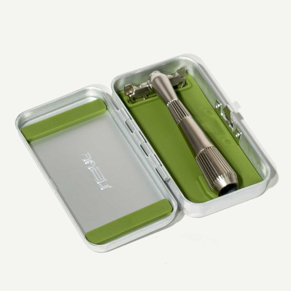 Leaf Shave Twig Travel Case Silver