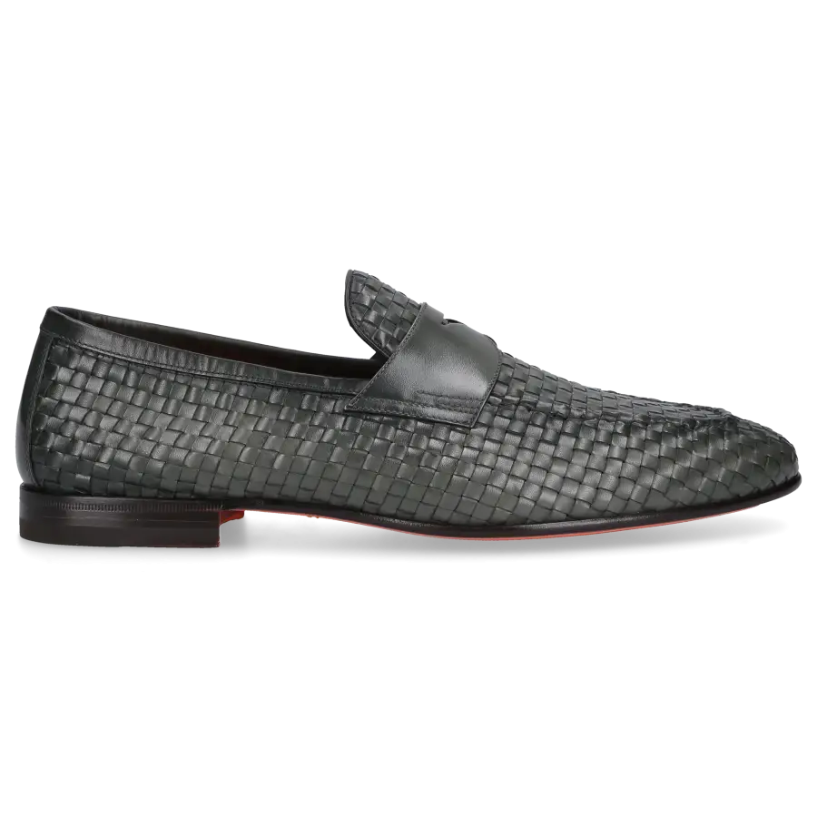 Santoni - Loafer 13903 Kalbsleder - grün