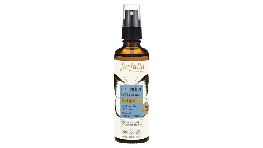 Farfalla Pfefferminze Bio-Pflanzenwasser 75 ml