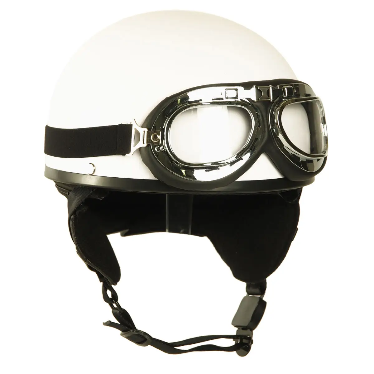 Retro Helm Halbschale weiß