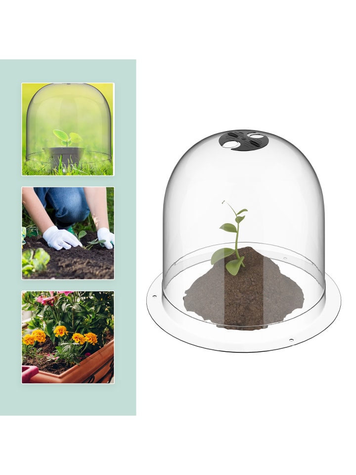 relaxdays 10 x Anzuchthaube in Transparent - (H)20 x Ø 25 cm günstig kaufen onesize