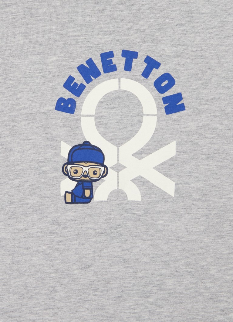 Cămașă Benetton cu mânecă lungă și logo imprimat