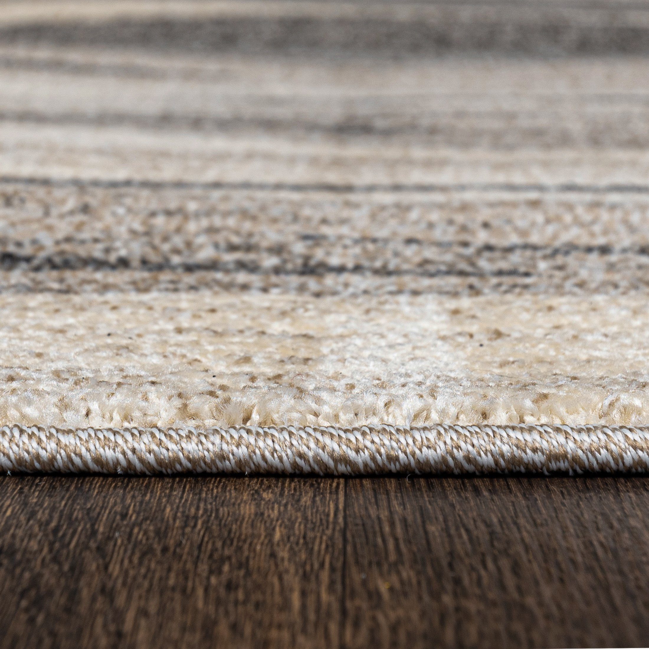 Läufer Läufer Flurläufer Modern für Vorzimmer, Küche - Beige, Mazovia, 70 x 100 cm, Kurzflor, Meterware, Höhe 10 mm, Kurzflor - niedrige Florhöhe
