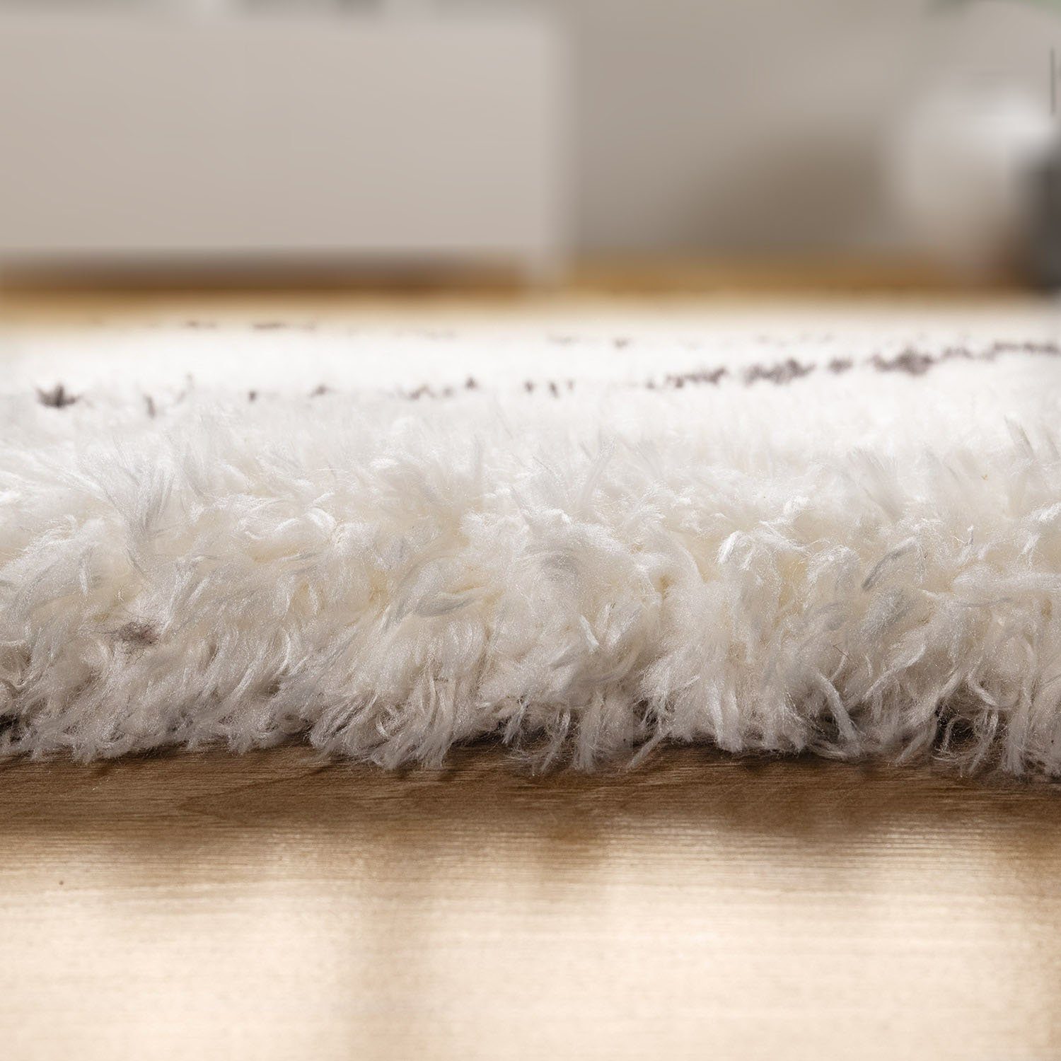 Hochflor-Teppich Maghreb 79, Paco Home, rechteckig, Höhe: 44 mm, Rauten Muster, Scandi Design, weich und flauschig