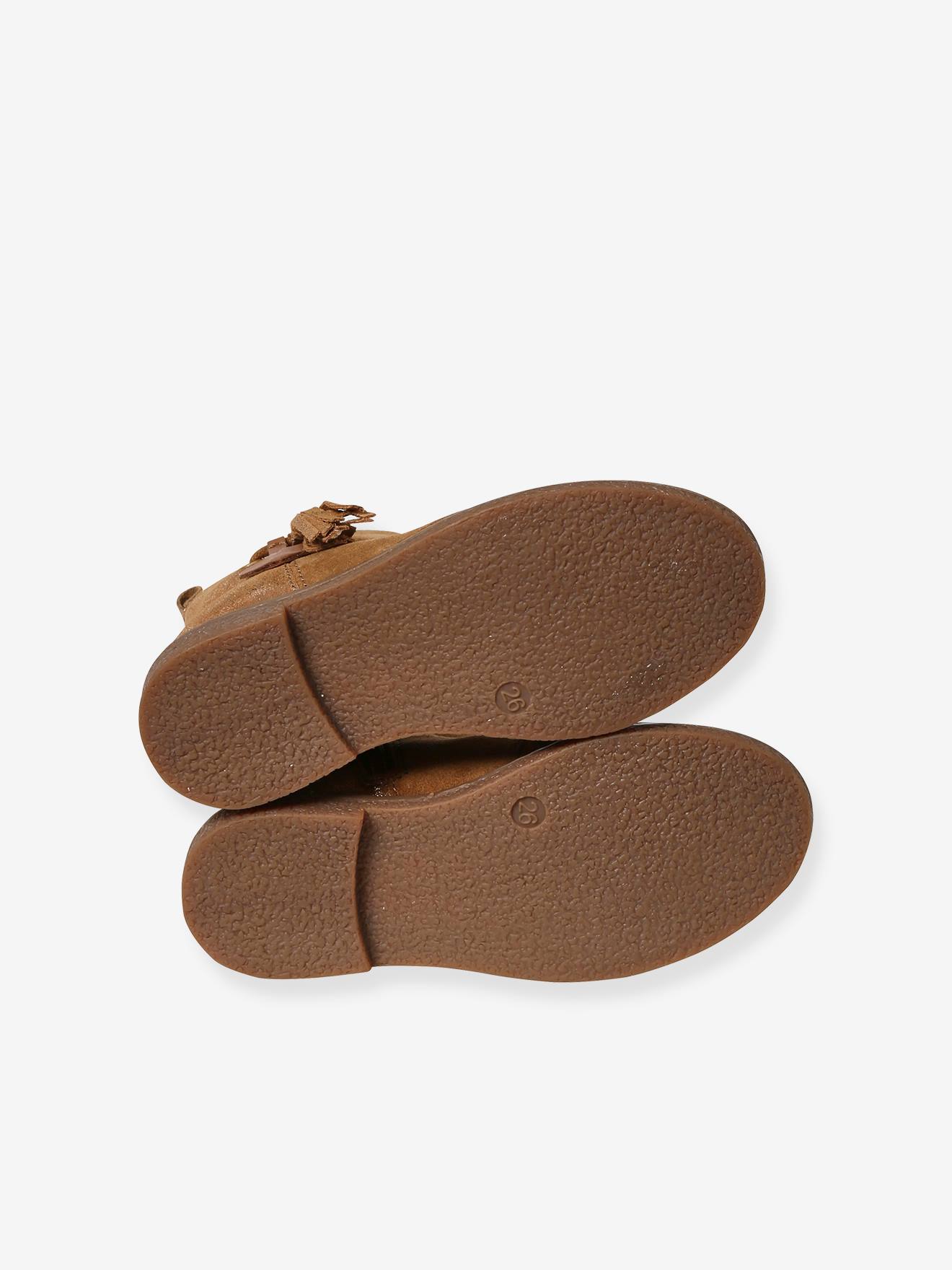 Vertbaudet Mädchen Boots mit Anziehtrick - camel