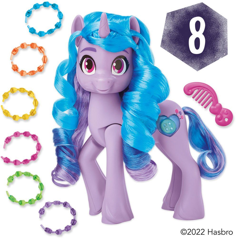Hasbro Spielfigur Izzy Moonbow, mit über 20 Reaktionen und leuchtendem Schönheitsfleck