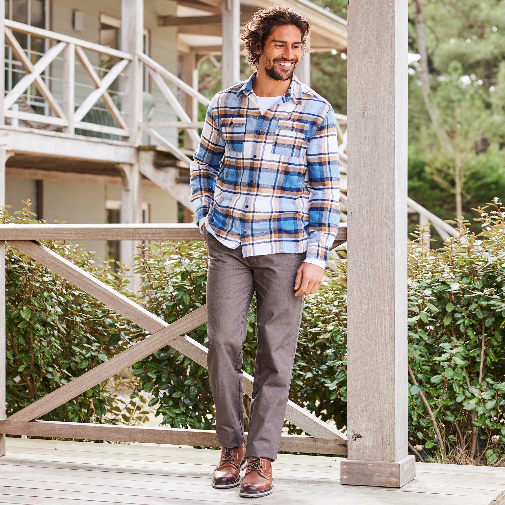 Pantalon charpentier en tissu bachette