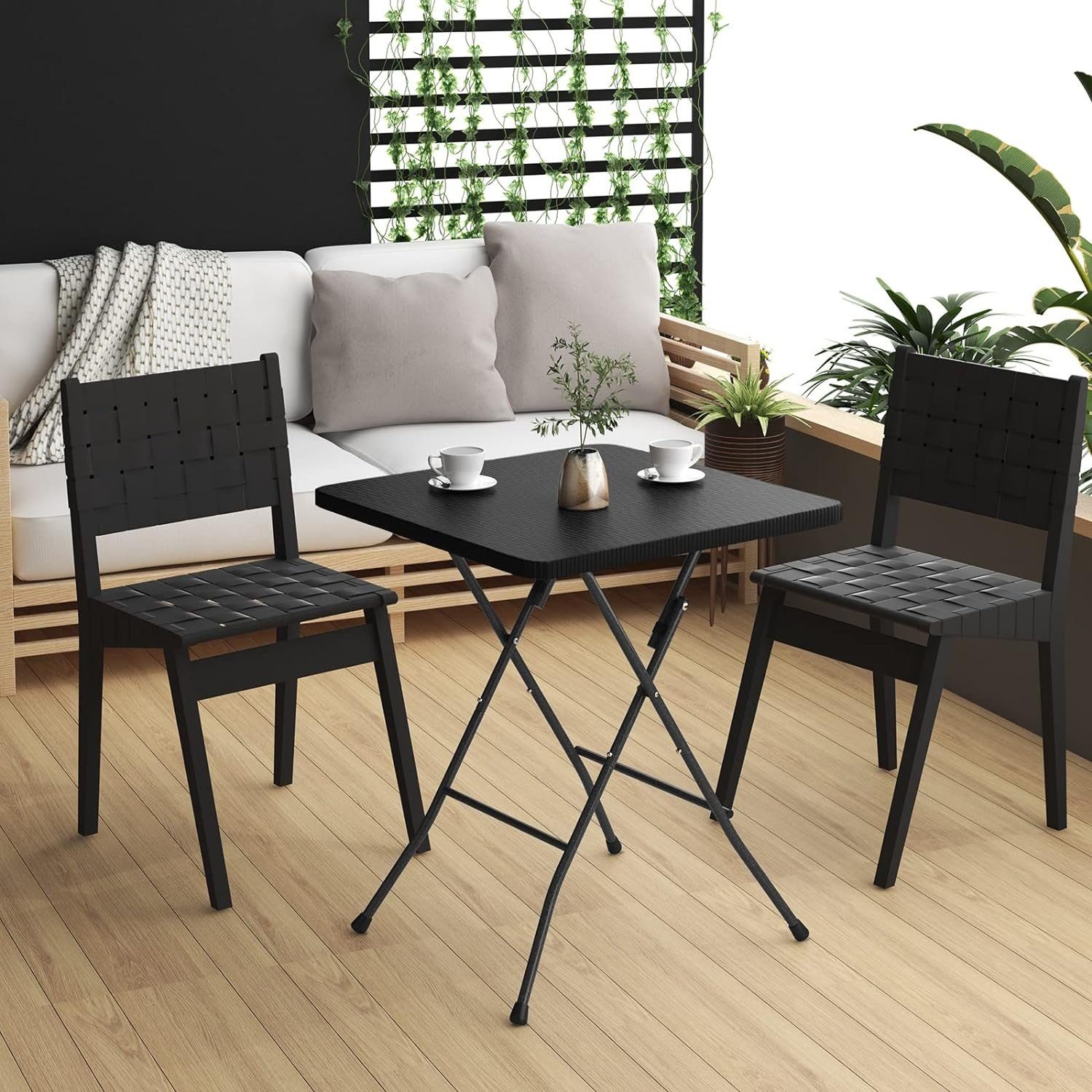 EUGAD Gartentisch (1-St), klappbarer Balkontisch Campingtisch, quadratisch