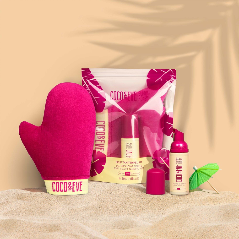 coco & eve Sunny Honey Self Tan Travel Kit - Medium Coffret