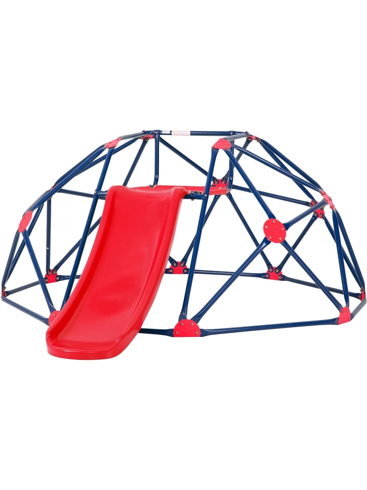 COSTWAY Kletterkuppel mit Rutsche in Rot günstig kaufen onesize