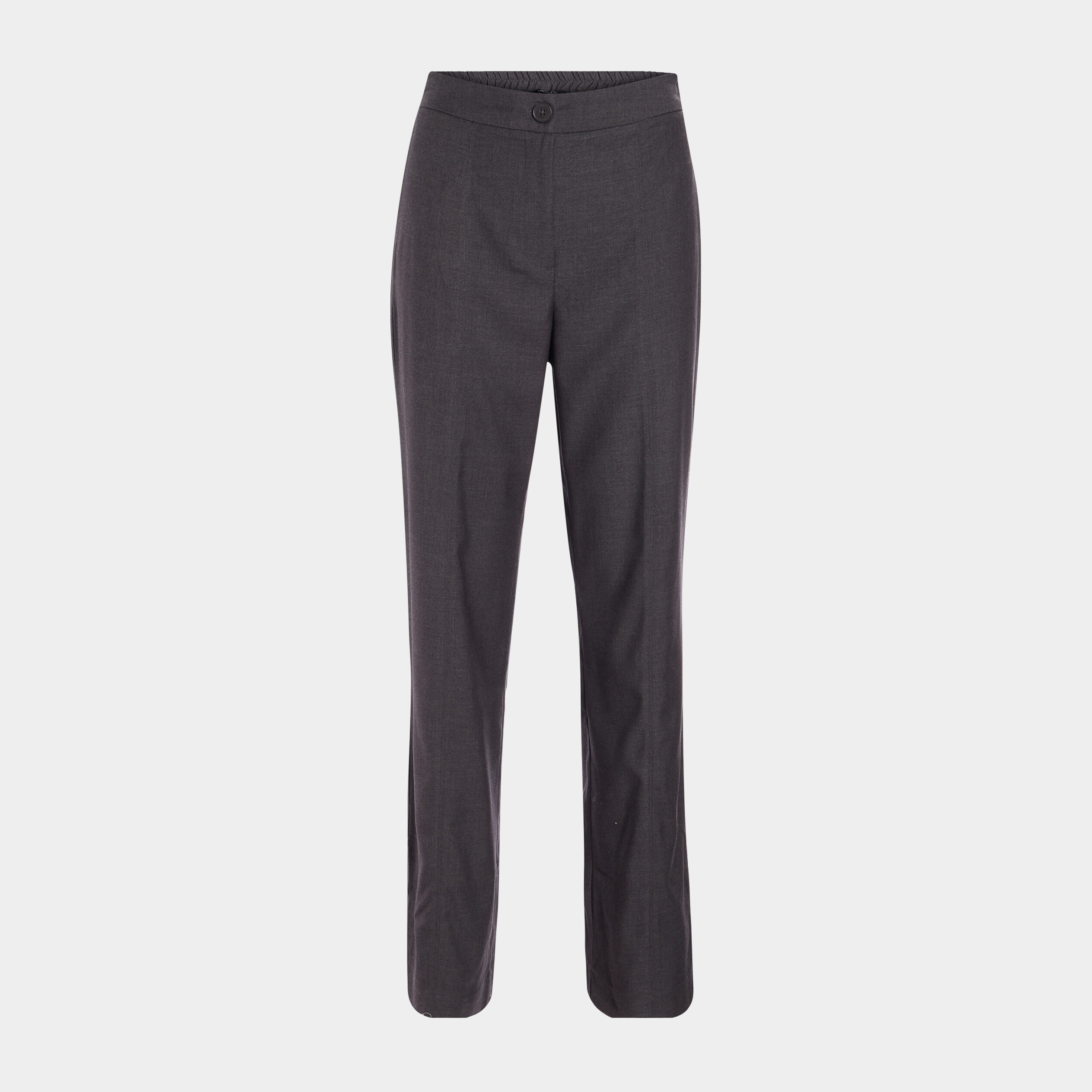 Pantalon wide leg taille haute gris foncé femme | La Halle