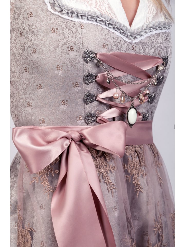 Edelnice Langes Dirndl 2-teilig Aurelie in silber, rosé günstig kaufen