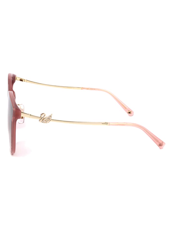 Swarovski Damen-Sonnenbrille in Rosa-Gold/ Braun günstig kaufen 64