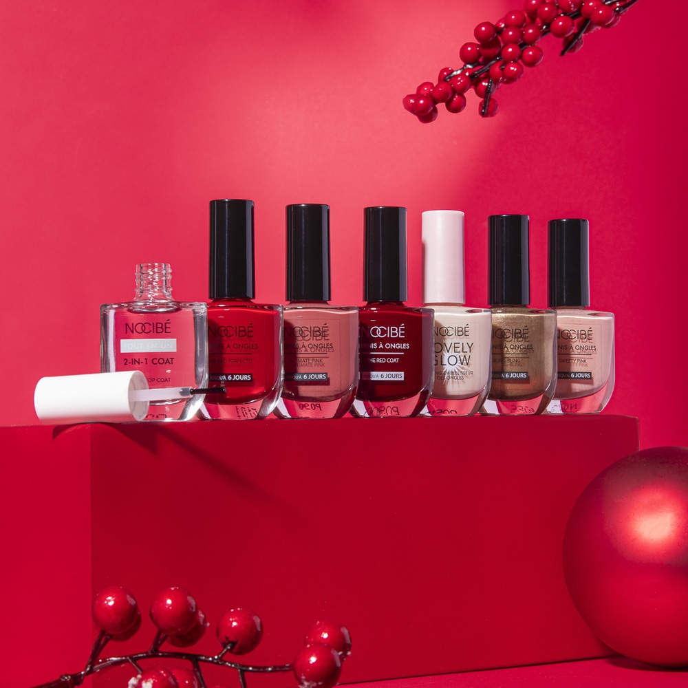 Nocibé Ma Hotte à Vernis Coffret de 5 vernis à ongles, 1 embellisseur et 1 tout-en-un base & top coat