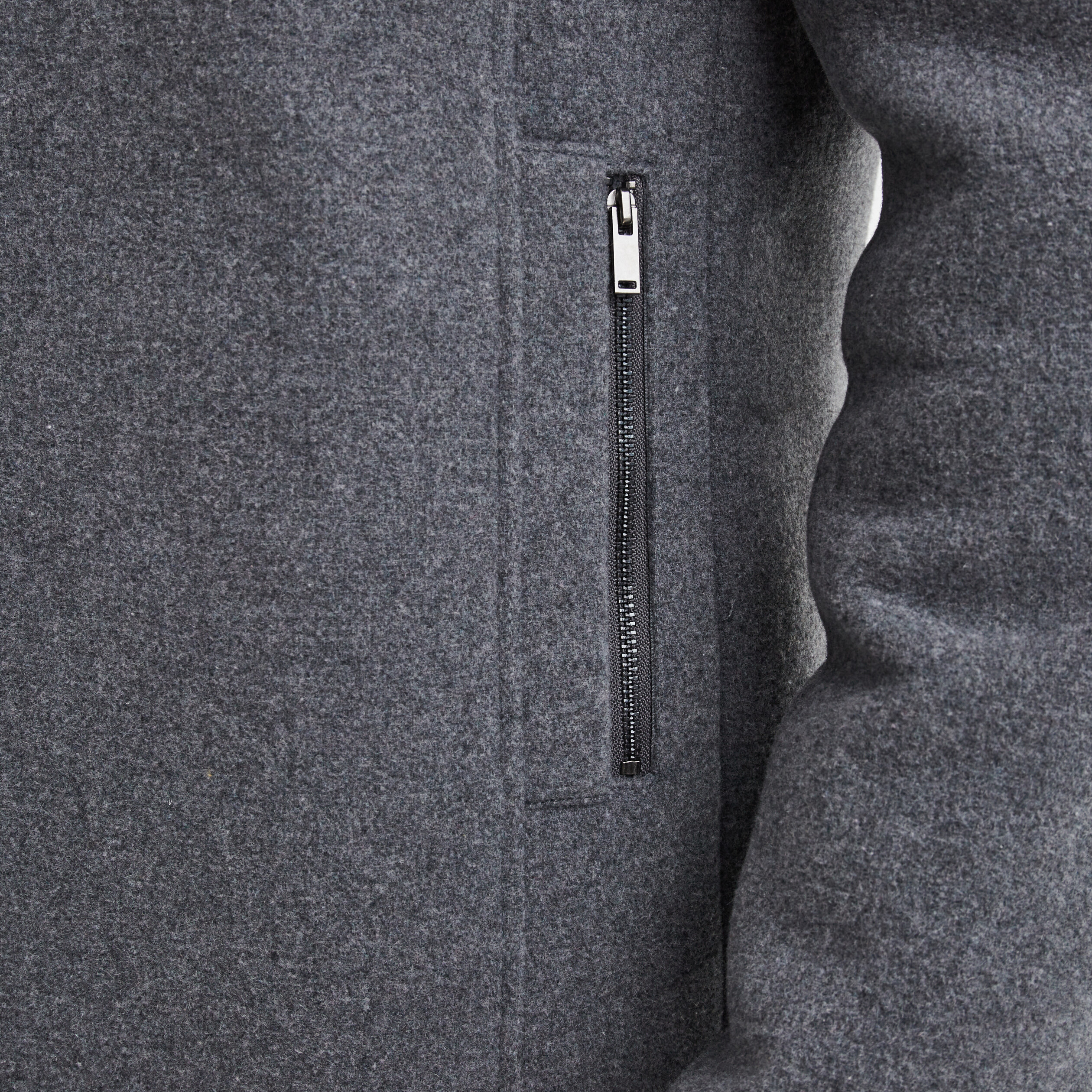 Manteau droit long gris foncé homme | La Halle