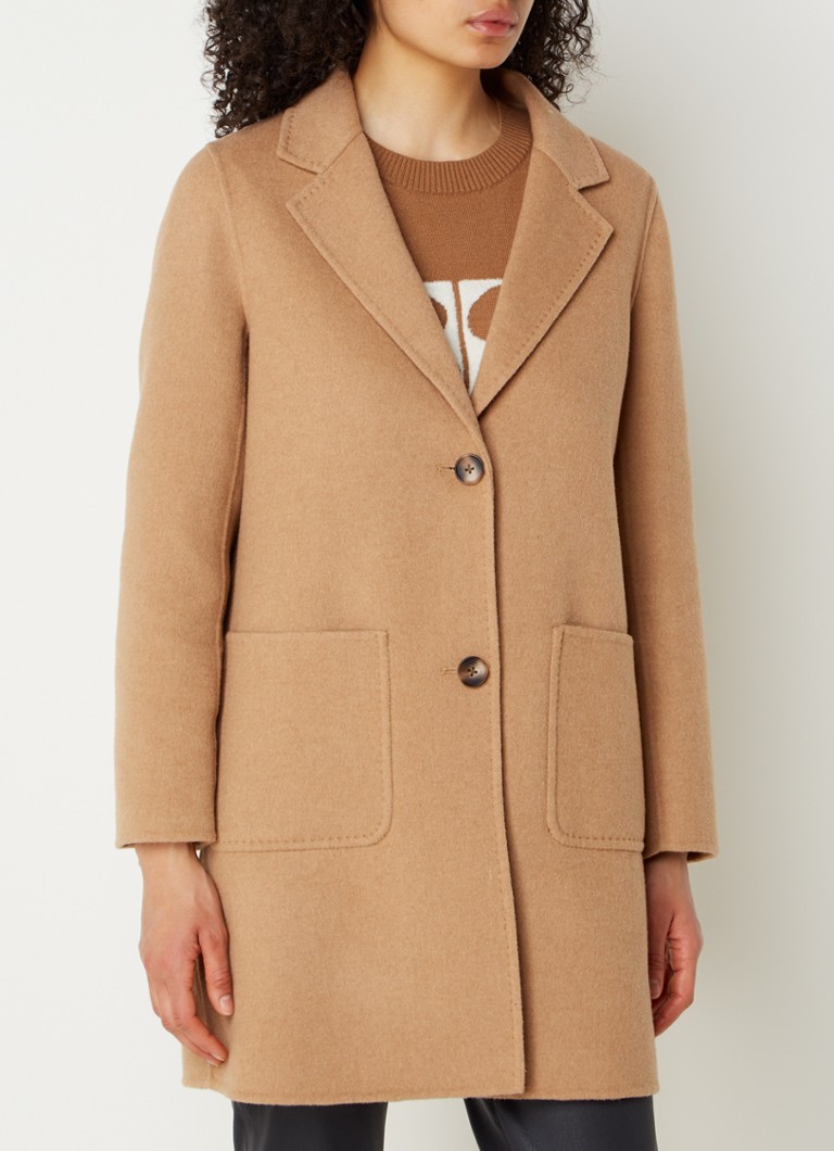 STUDIO AR by Arma Moya wool blend coat with patch pockets