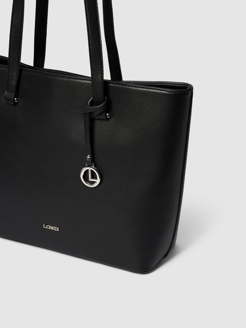 Shopper mit Label-Applikation Modell 'FILIPPA' in schwarz