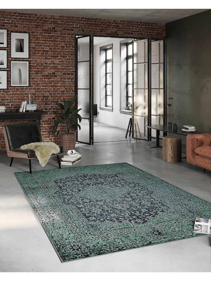 Wecon Home Kurzflorteppich 2nd Avenue in dunkelgrau,grün günstig kaufen