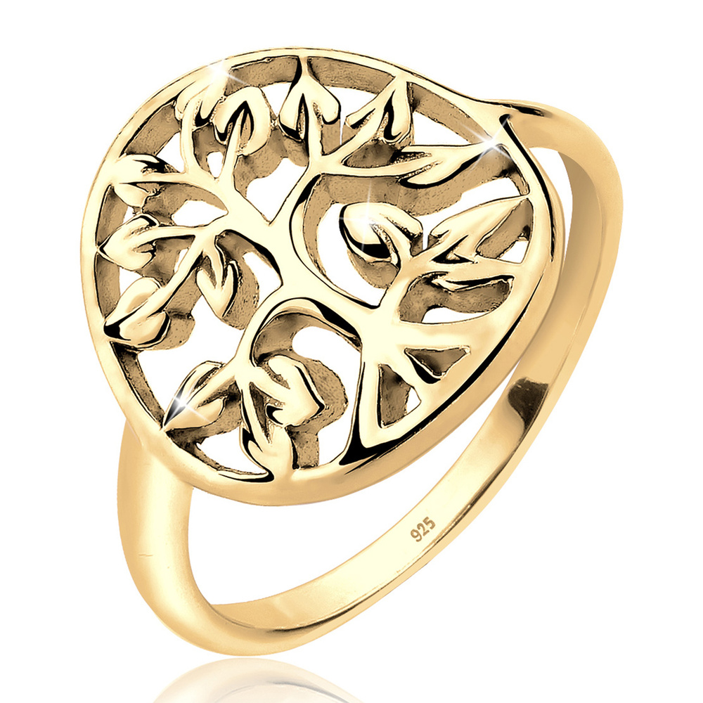 Elli Elli Bague Femmes Symbole Arbre de Vie Floral en Argent Sterling 925 Bague
