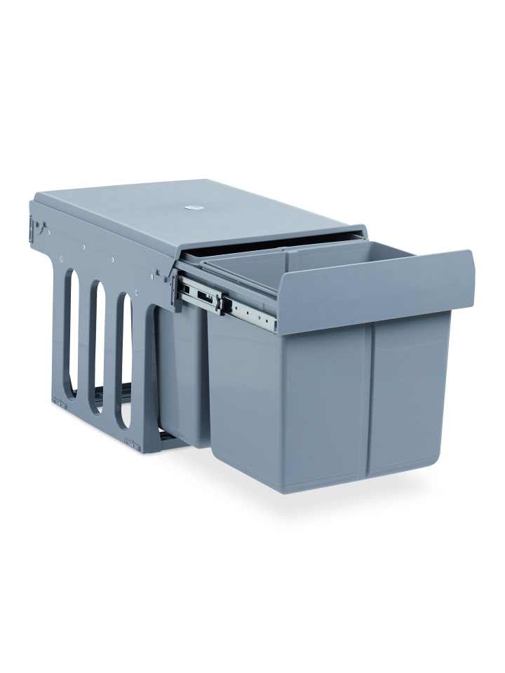relaxdays Einbaumülleimer in Grau - (B)34,3 x (H)35,1 x (T)48 cm günstig kaufen onesize