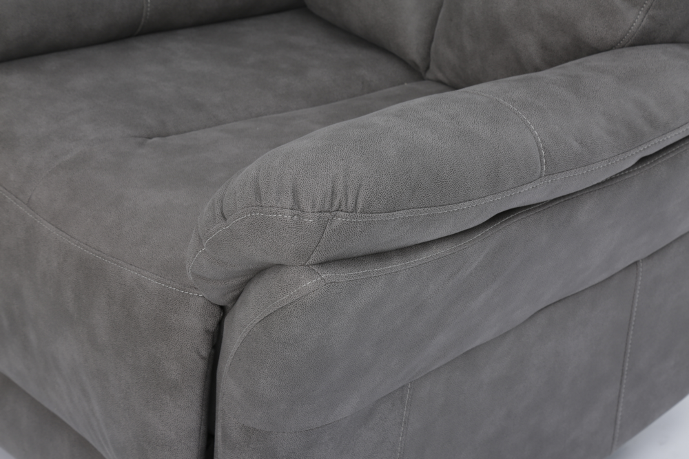 Happy Home Happy Home gepolsteter Relaxsessel mit verstellbare Rückenlehne HWP56-GRA grau