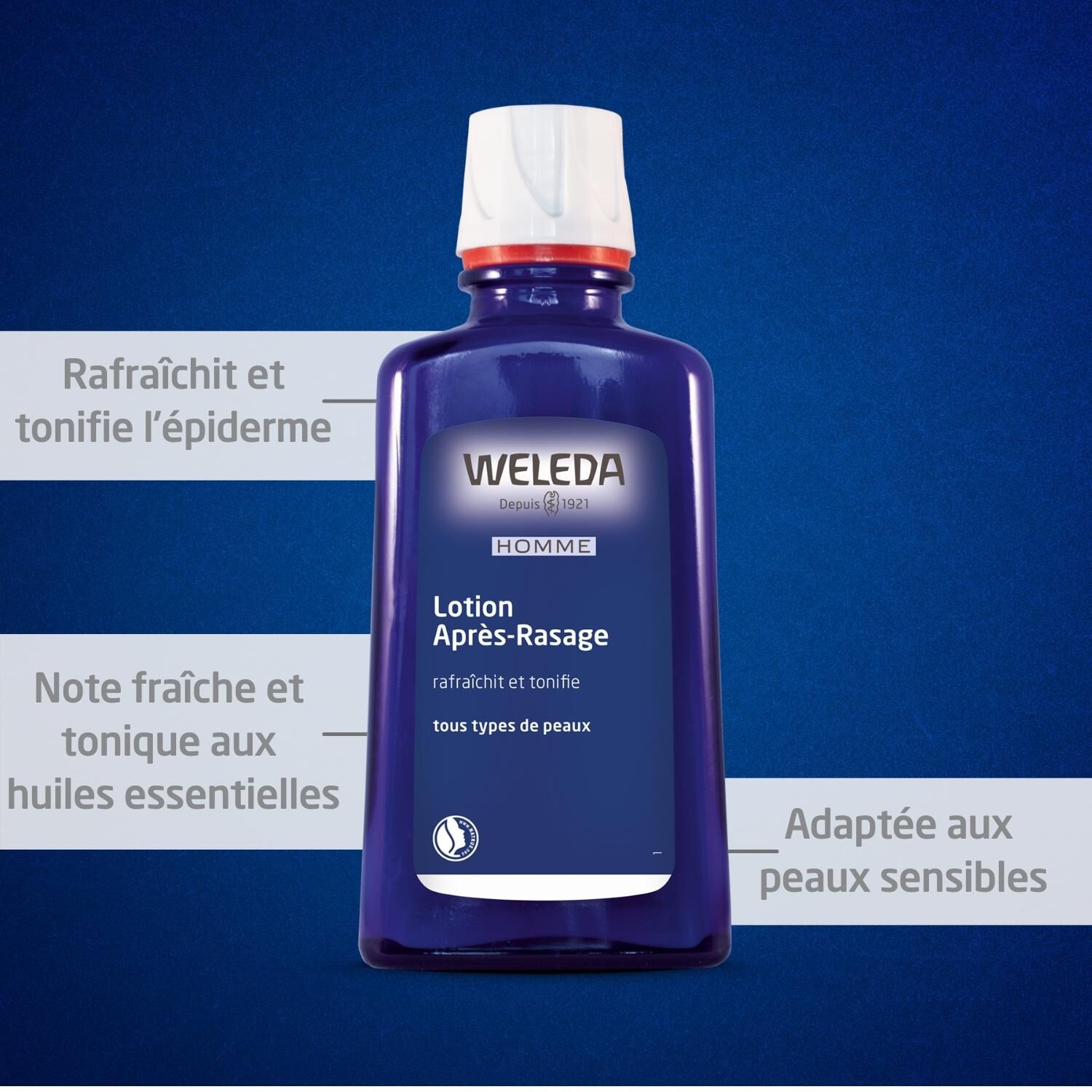 Weleda Homme Lotion Après-Rasage - Tous Types de Peaux - Rafraîchit et Tonifie -100 ml