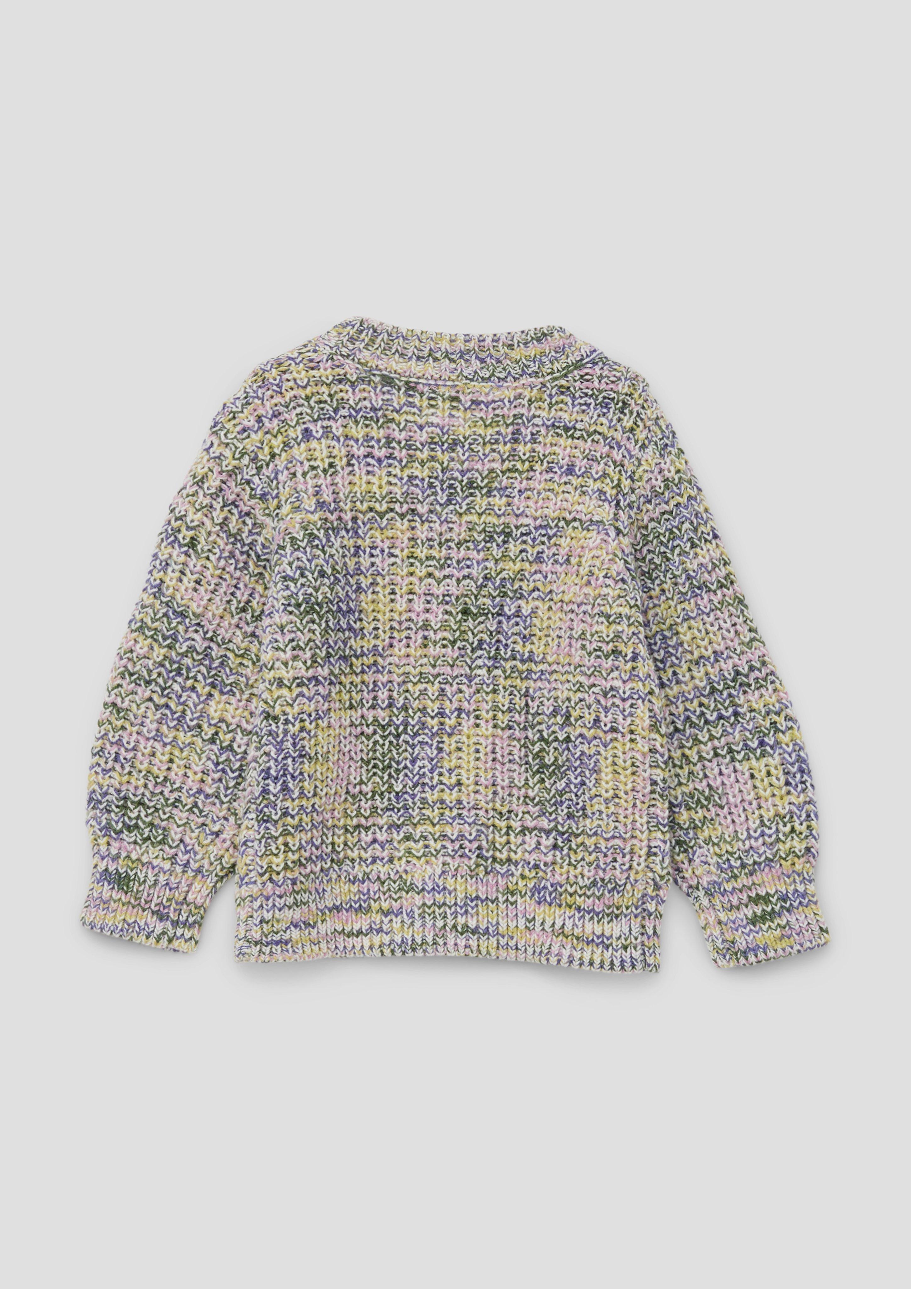 Strickjacke in melierter Optik  2134407-70X2