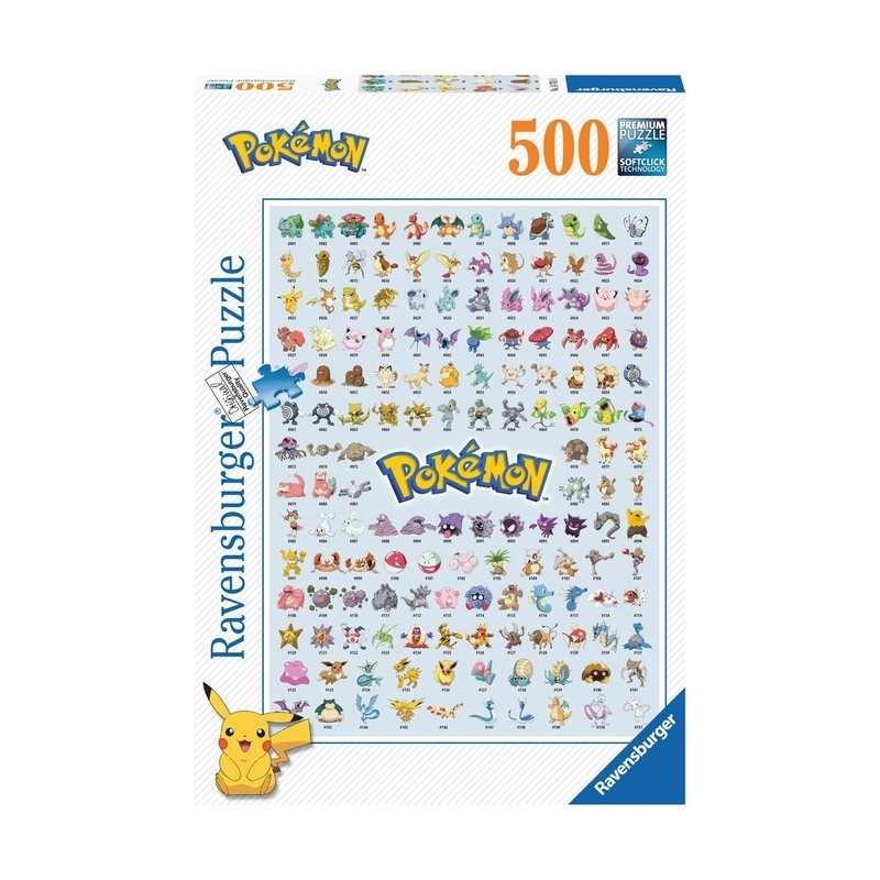 Puzzle Pokedex 1ère génération 500 pièces