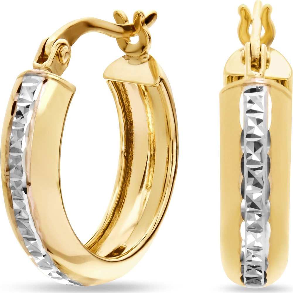 FAVS Créoles 375 Or jaune Boucles d'oreilles
