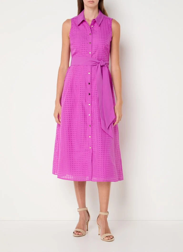 Robe-chemise midi Carey de Phase Eight, texturée et dotée d'une ceinture à nouer