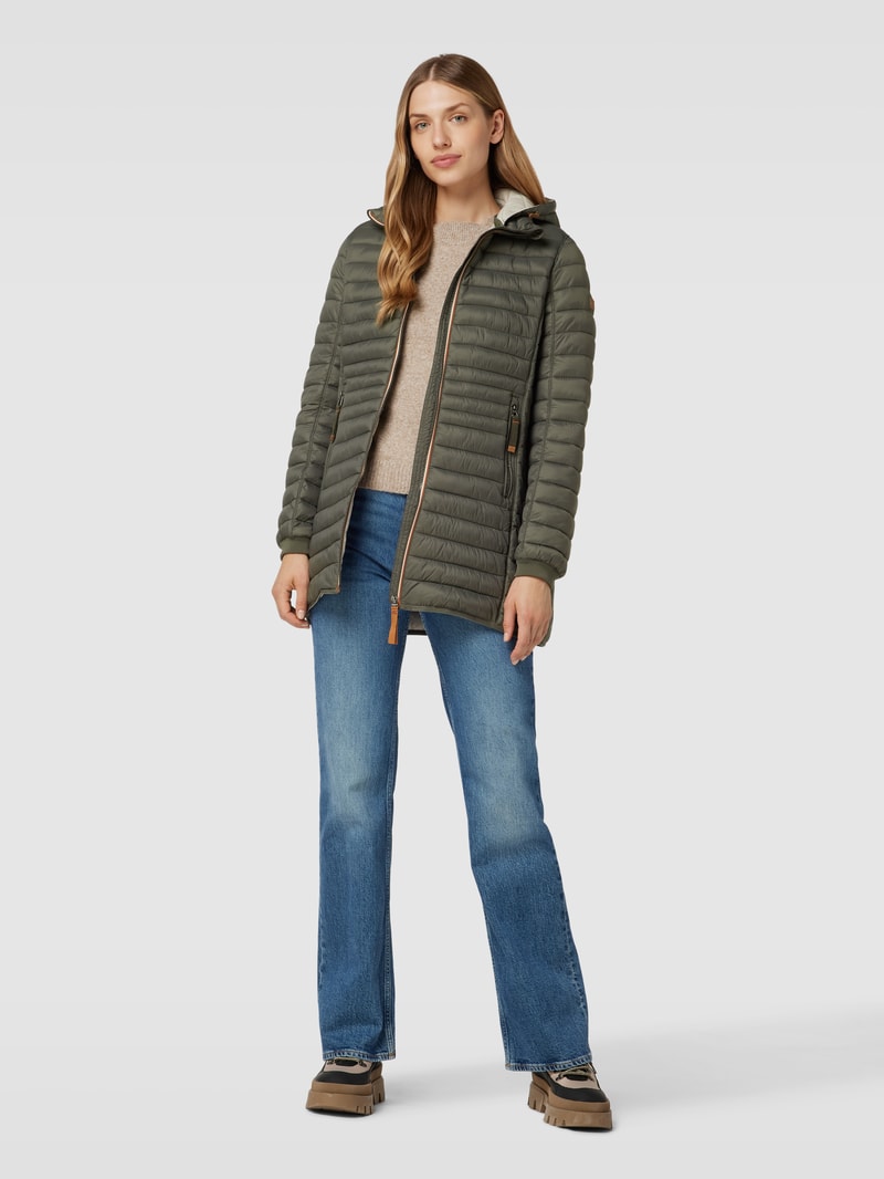 Steppjacke mit Label-Detail in khaki