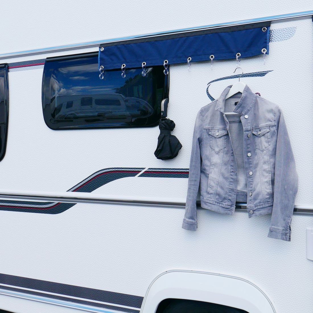 yourGEAR Vorzelt yourGEAR Caravan Organizer Hook Hakenleiste Wohnwagen 100cm 8 Haken, Personen: 0