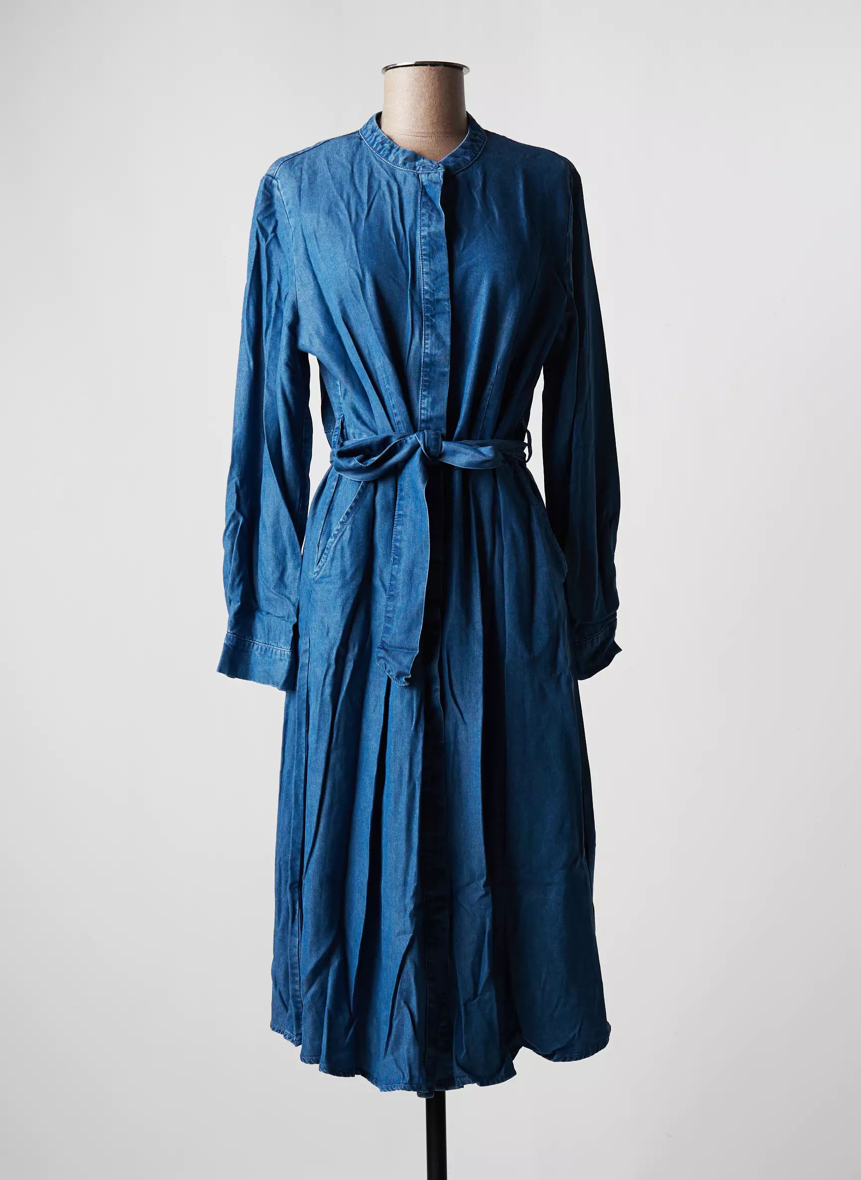 Esprit Robes Mi Longues Femme couleur bleu