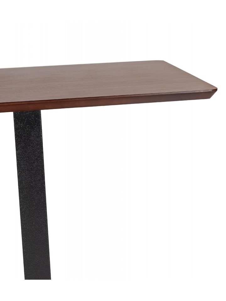 KADIMA DESIGN Stehtisch aus Holz mit Metallfuß | Bartisch im Industriedesign in Braun günstig kaufen