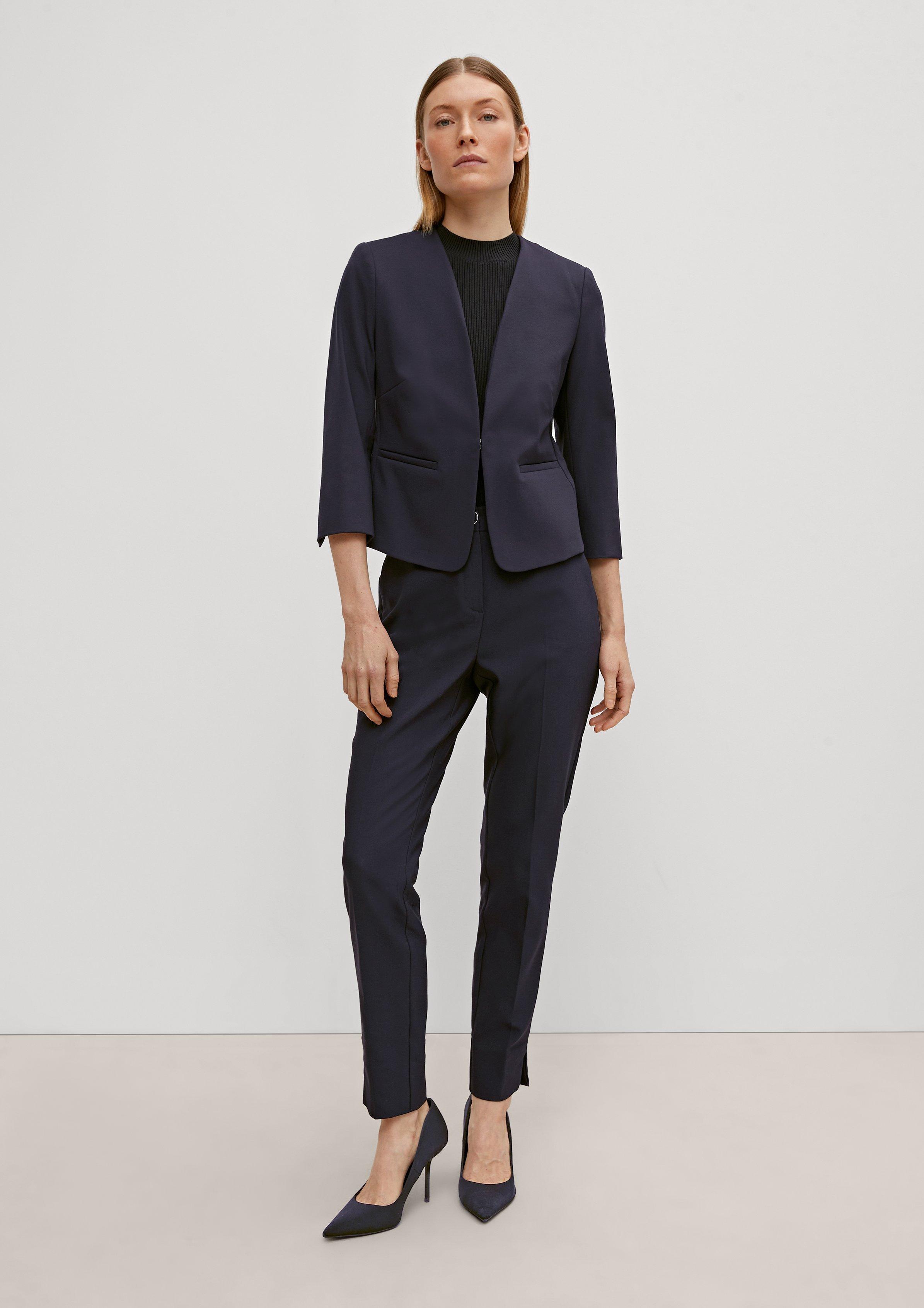 Blazer mit kurzem Schnitt - navy