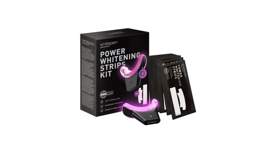 SMILEPEN Power Whitening Strips Kit LED & 14 Whitening Strips