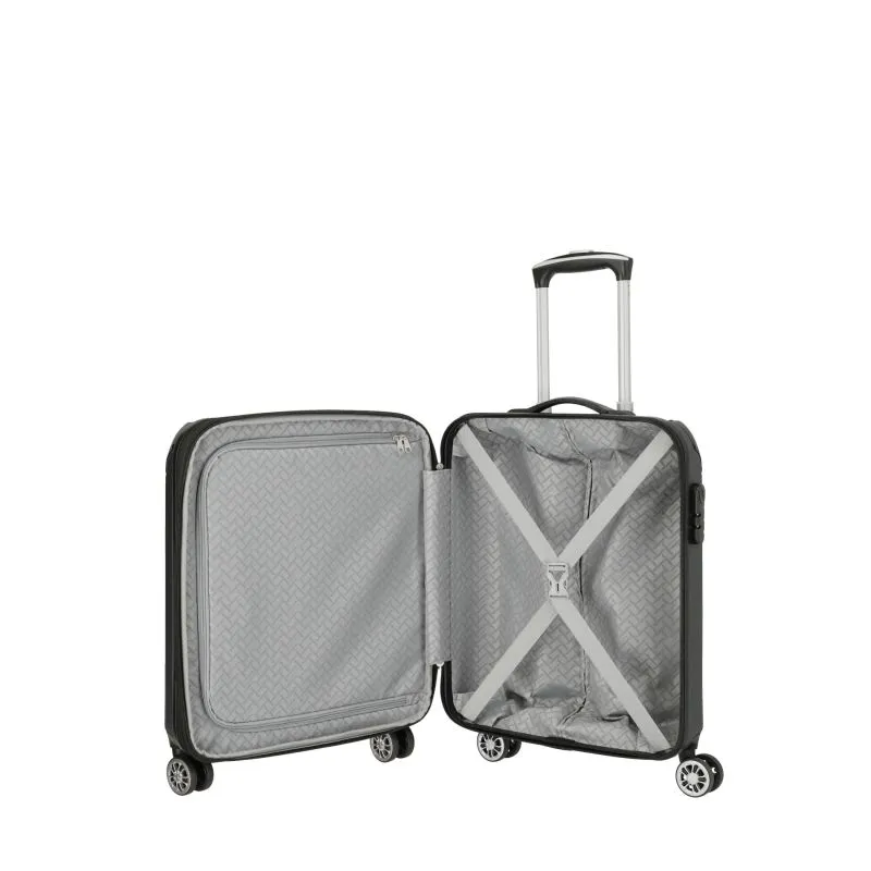 Travelite CITY Trolley S (55cm) mit 4 Rollen (erweiterbar) - Anthrazit