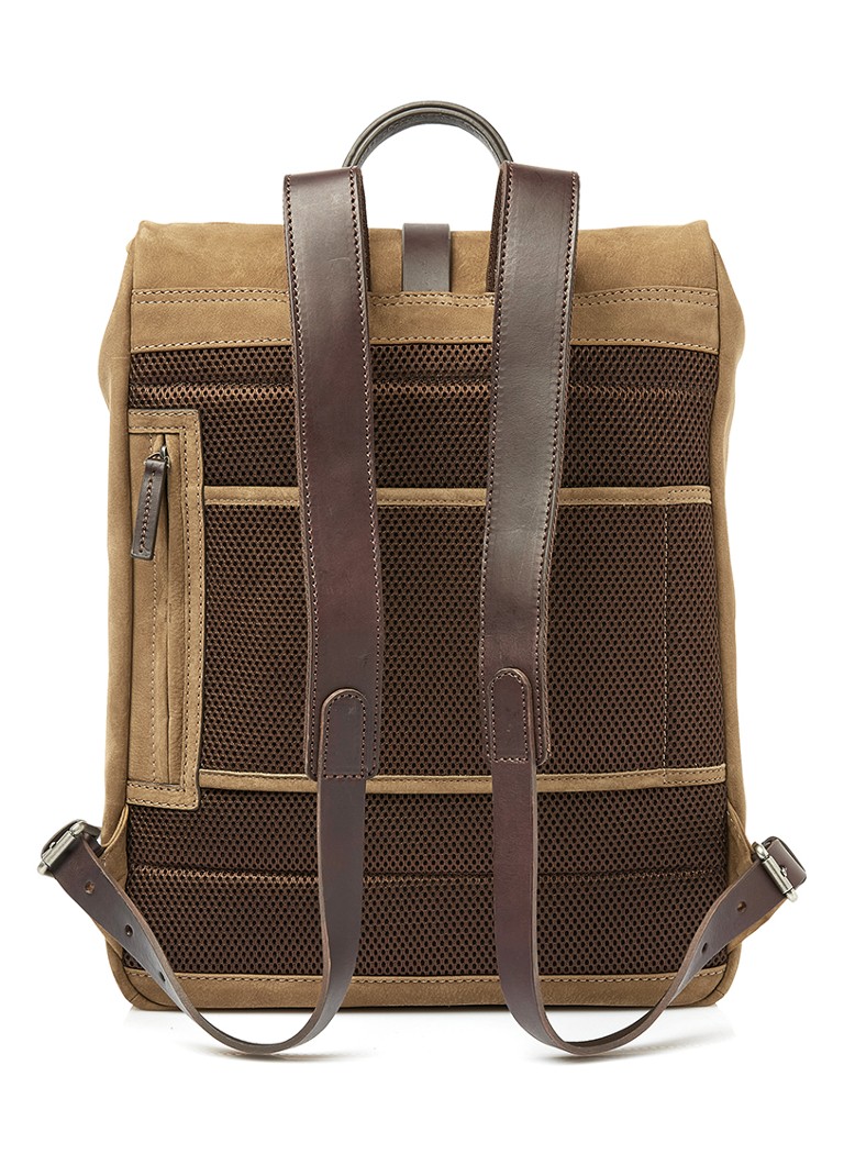 Castelijn & Beerens Nubuck mugursoma ar 15 collu klēpjdatora nodalījumu