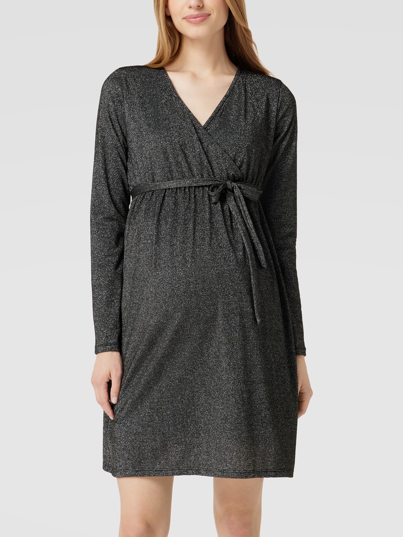 Umstands-Kleid in schimmernder Optik Modell 'JASMIN' in schwarz