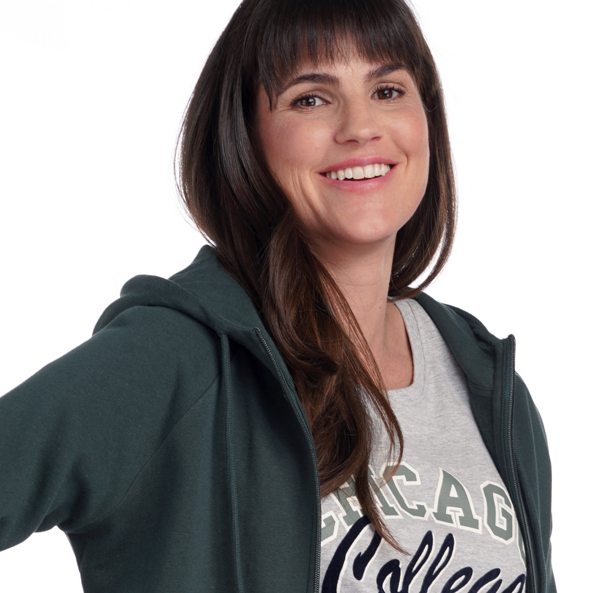 Damen Umstands-Sweatjacke mit Kapuze